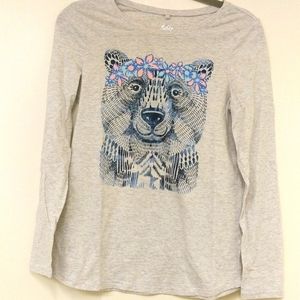Gray L/S Winter Polar Bear shirt. Size 16 by Justice
